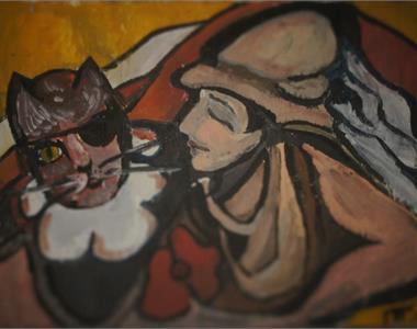 Современное искусство, Художник Вихрова Мария Картина Мой кот и я